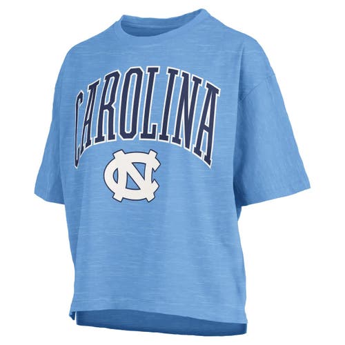 Pressbox Carolina Blue North Carolina Tar Heels Nelson Arch Over Logo Waist Length Oversized Slub T-