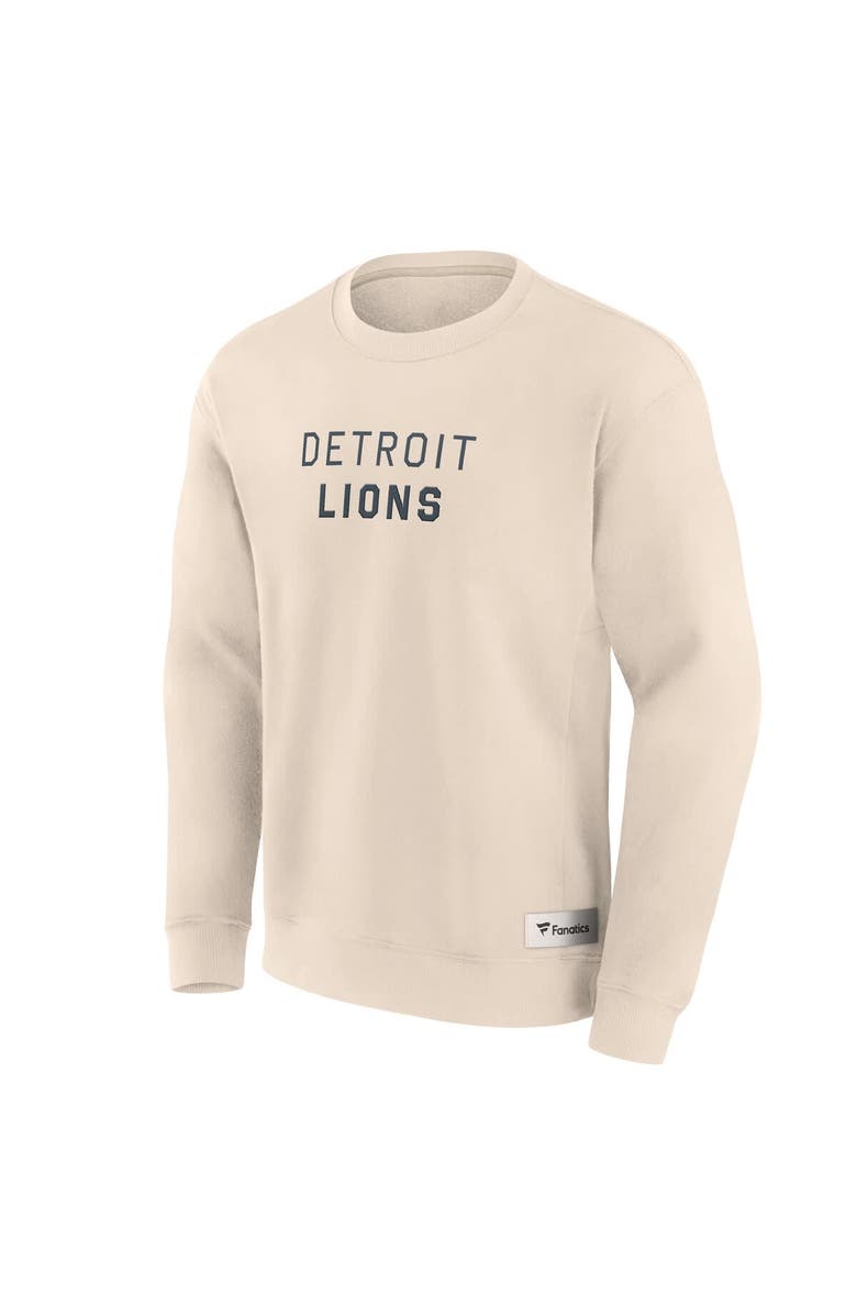 FANATICS Men's Fanatics Cream Detroit Lions Elements Future Ground Lettering Pullover Sweatshirt, Alternate, color, Cream