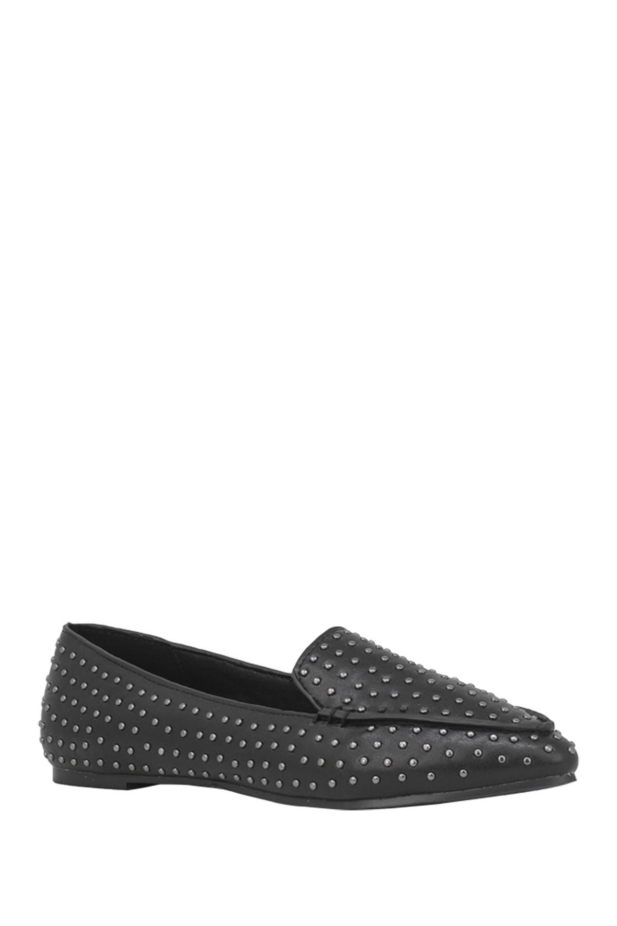 CHASE AND CHLOE Ibi Studded Pointed Toe Loafer, Main, color, 