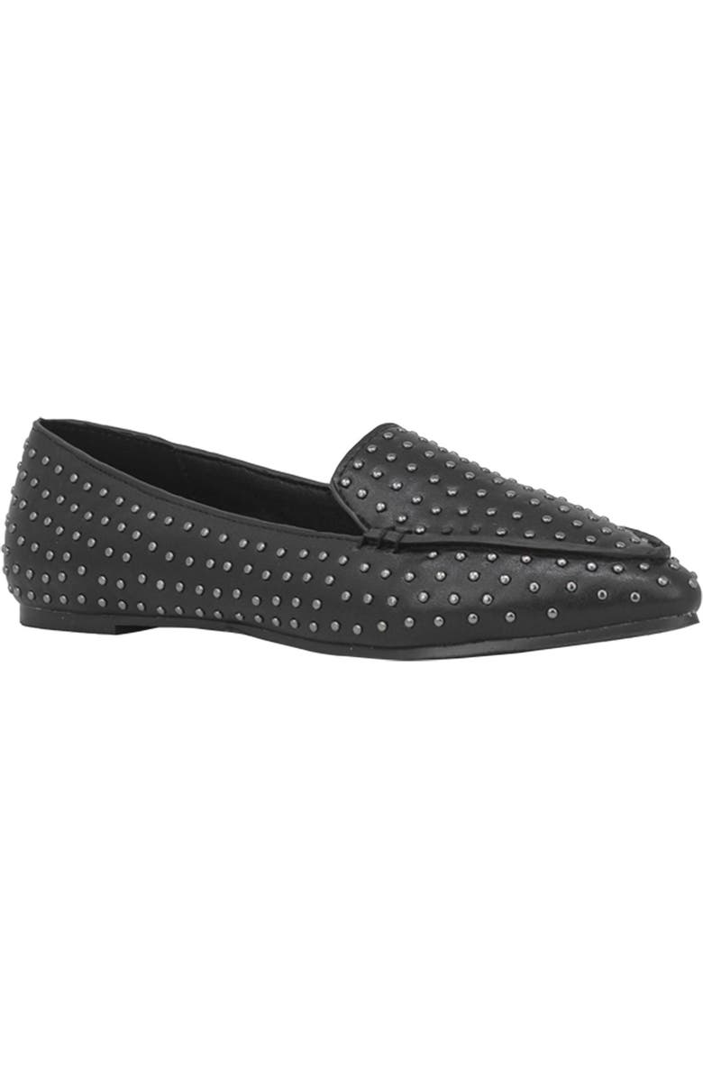 CHASE AND CHLOE Ibi Studded Pointed Toe Loafer, Main, color,