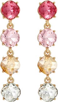 Ettika Four the Money Crystal Drop Earrings