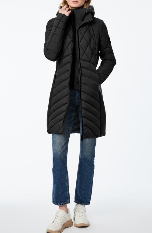BERNARDO BERNARDO MIXED MEDIA WATER RESISANT QUILTED PUFFER JACKET 