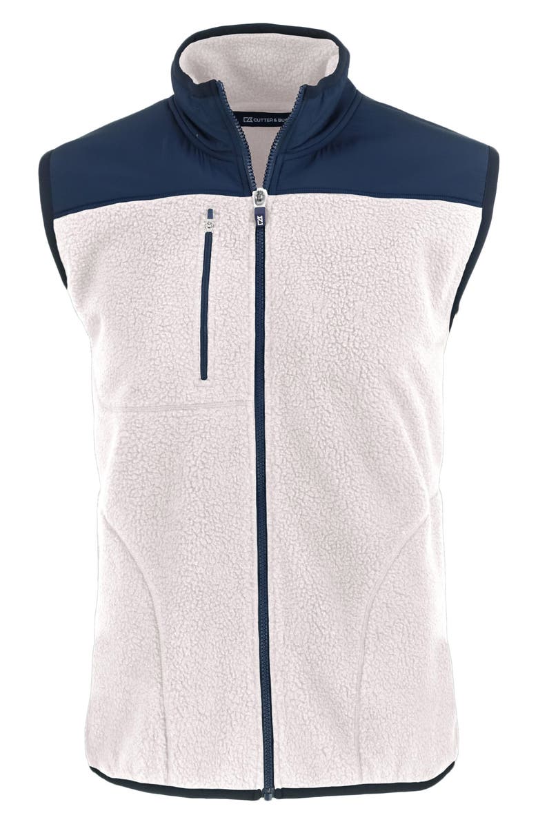 Cutter & Buck Cascade Fleece Vest, Alternate, color, Shell/ Navy Blue