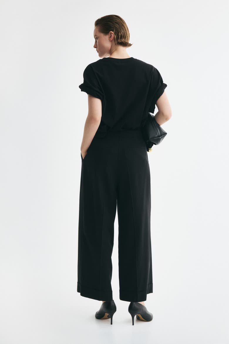 Straight-leg Pants With Belt, Alternate, color, Black