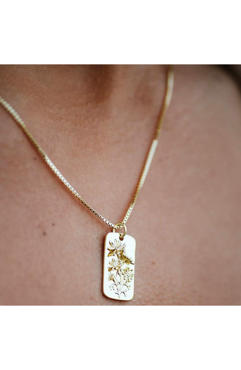 Ivy & Pearl Co. Blooming Grace Pendant, Alternate, color, Gold