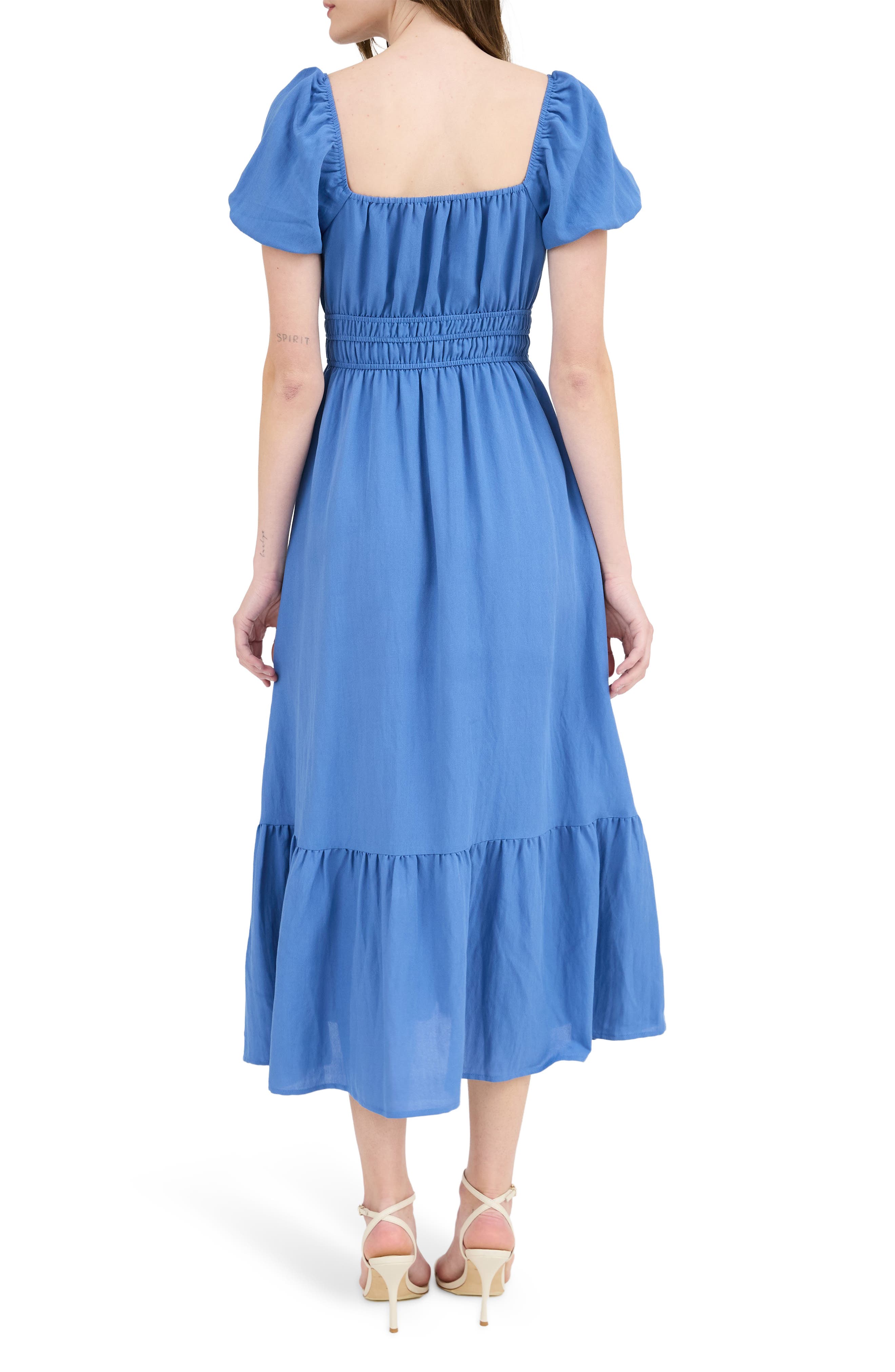 Puff Sleeve Midi Dress - image 2