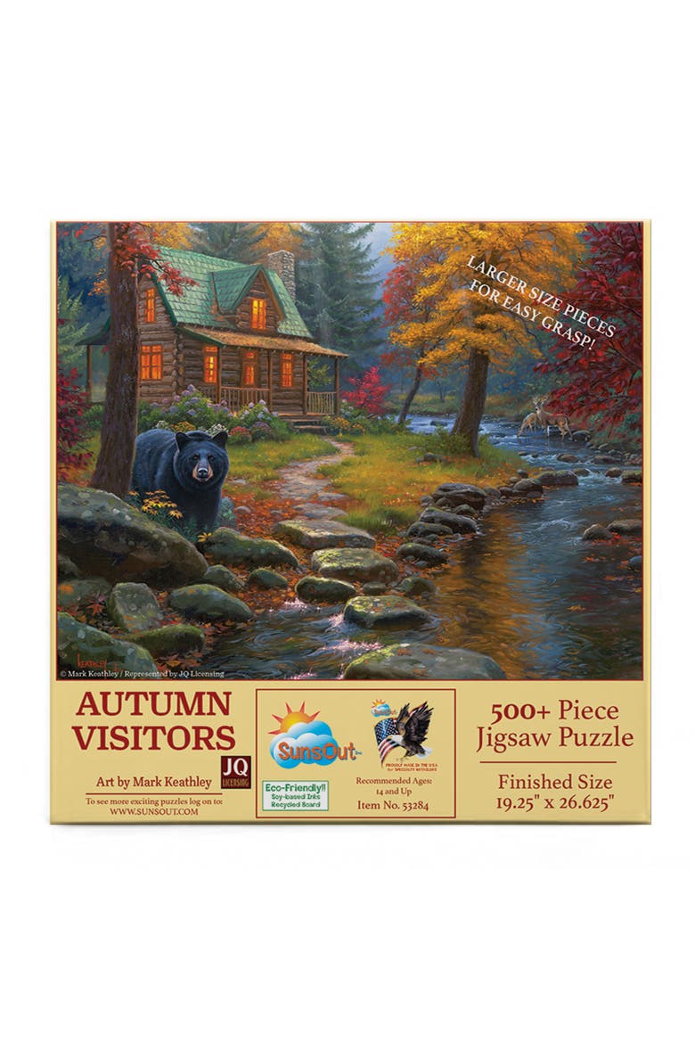 Autumn Visitors 500 piece Jigsaw Puzzle for Adults Large Pieces, Alternate, color, Multicolor