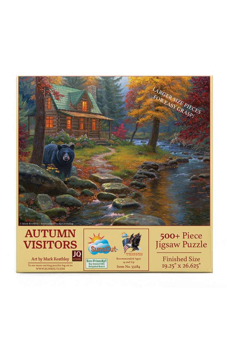 Sunsout Autumn Visitors 500 piece Jigsaw Puzzle for Adults Large Pieces, Alternate, color, Multicolor