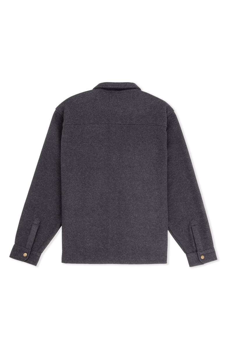 Hurley Santa Cruz Seaside Solid Flannel Button-Up Shirt Jacket, Alternate, color,