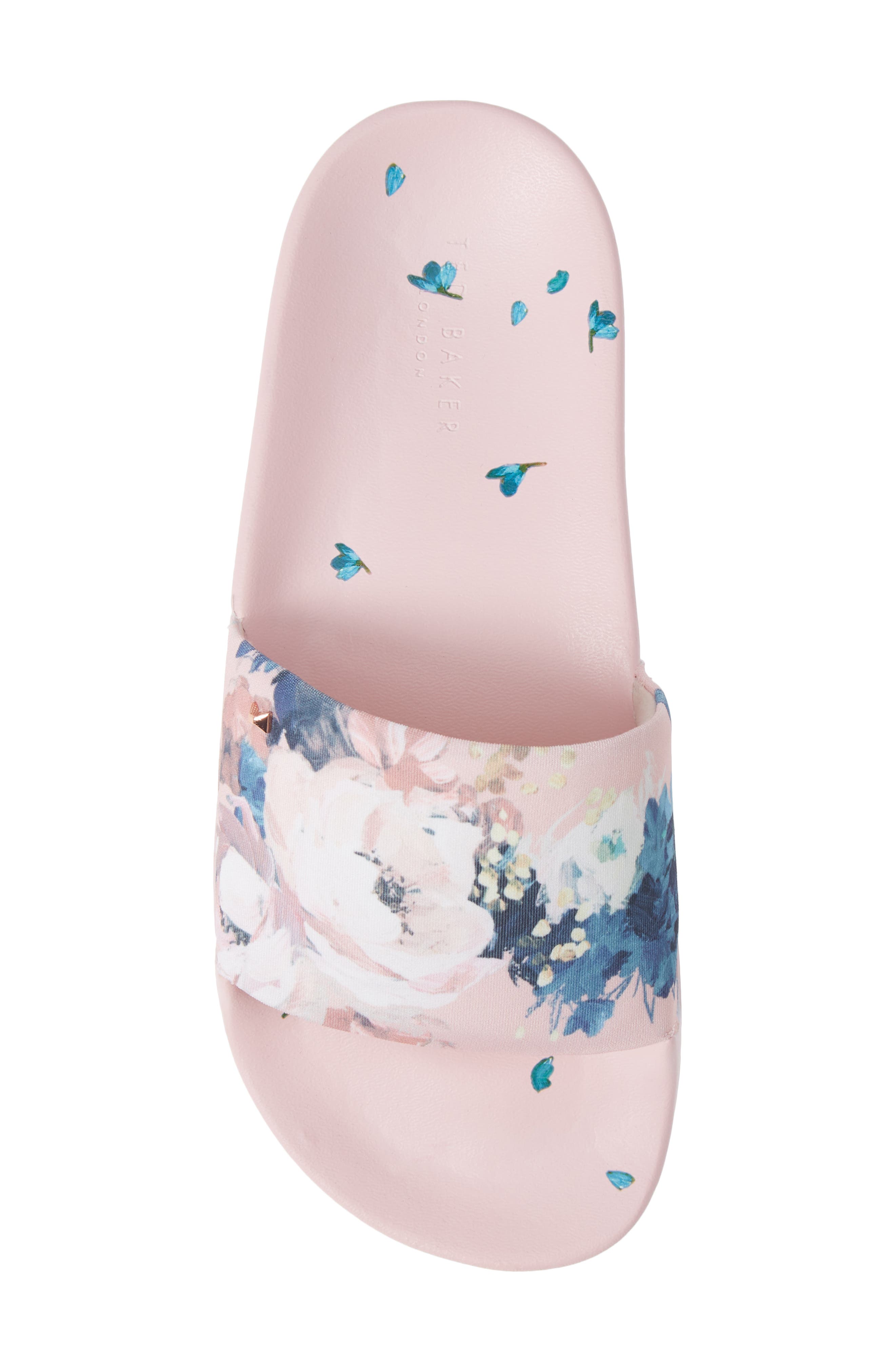 Avelini Slide Sandal, Alternate, color, PINK TEXTILE