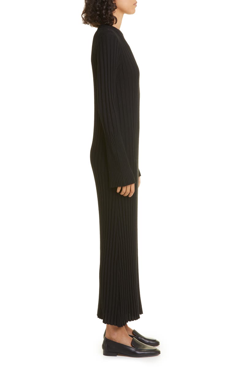 LOULOU DE SAISON Bolga Long Sleeve Merino Wool & Cashmere Blend Rib Sweater Dress, Alternate, color, 