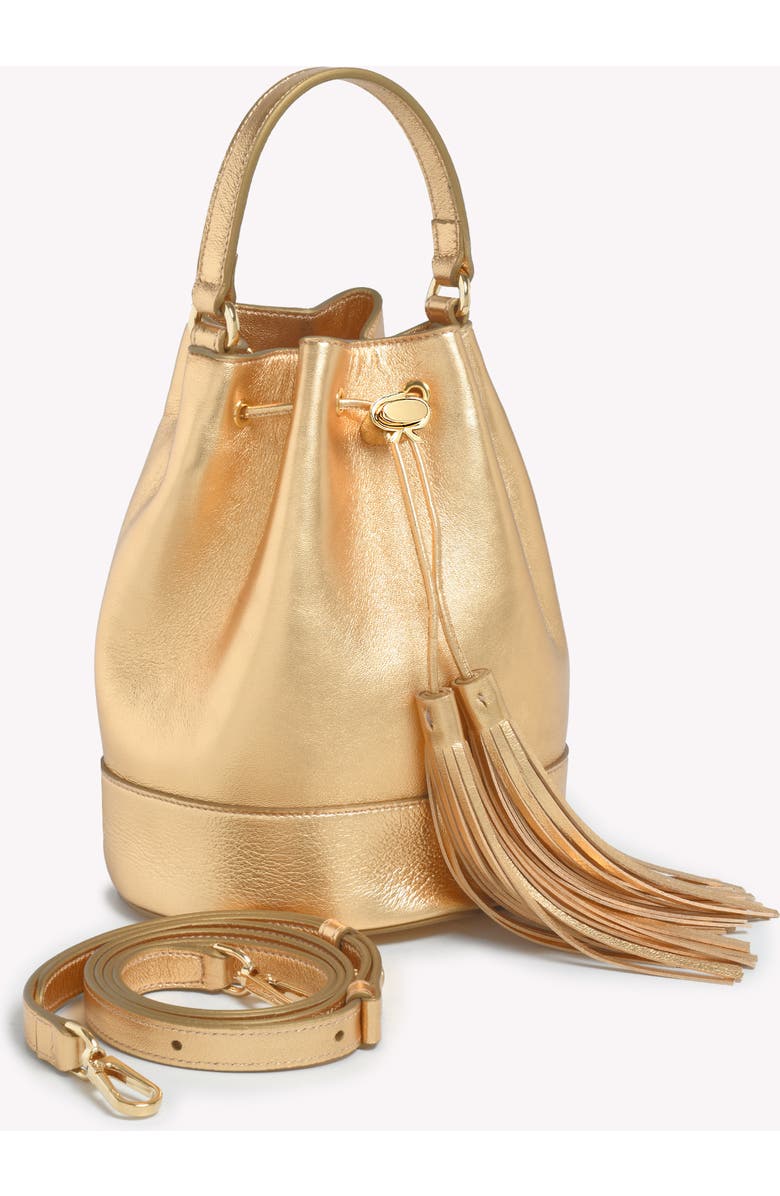 Gianvito Rossi Sienna Crossbody bag, Alternate, color, Gold Leather