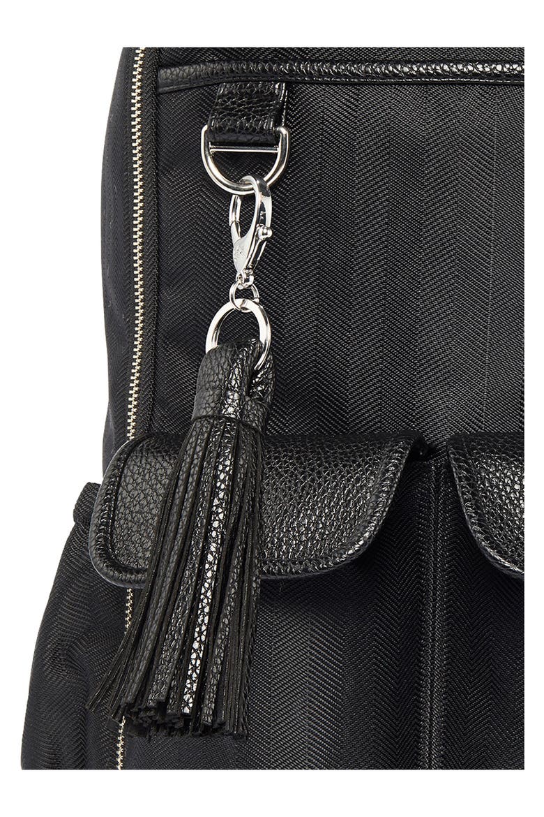 Diaper Bag Backpack, Alternate, color, BLACK HERRINGBONE