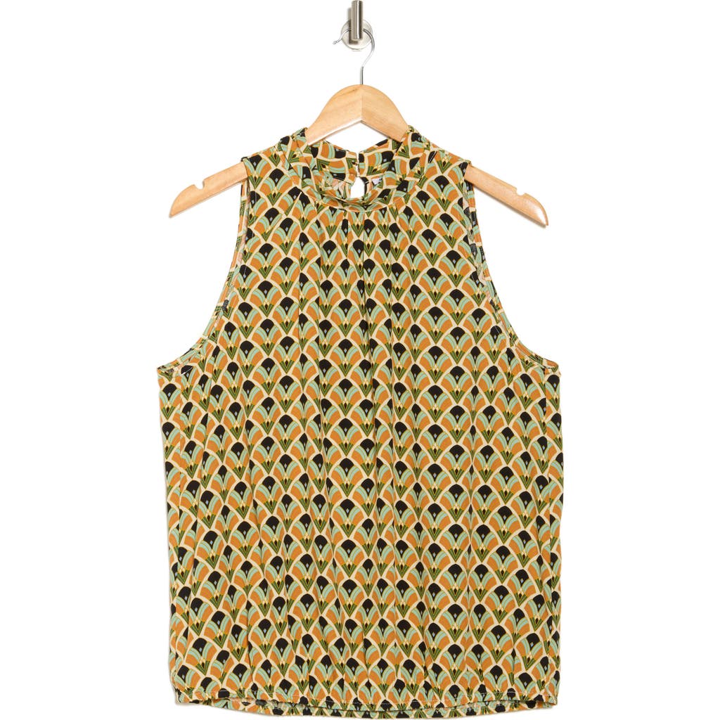 Daniel Rainn Mock Neck Sleeveless Top