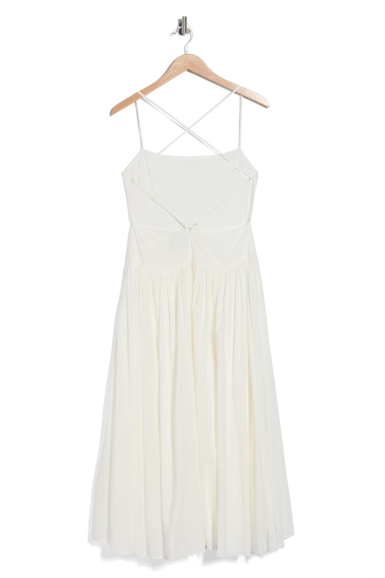 Perlette Strappy Drop Waist Midi Dress, Alternate, color, IVORY