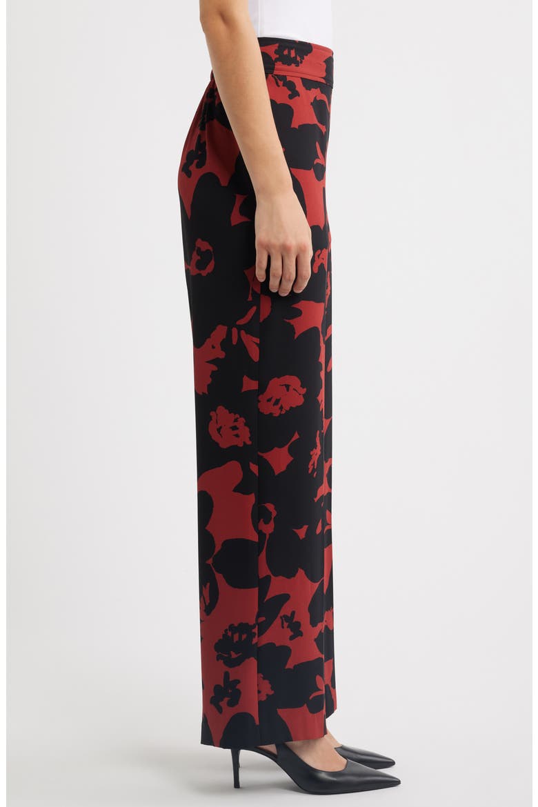 Floral High Waist Wide Leg Pants, Alternate, color, RUST/ ANNE BLACK