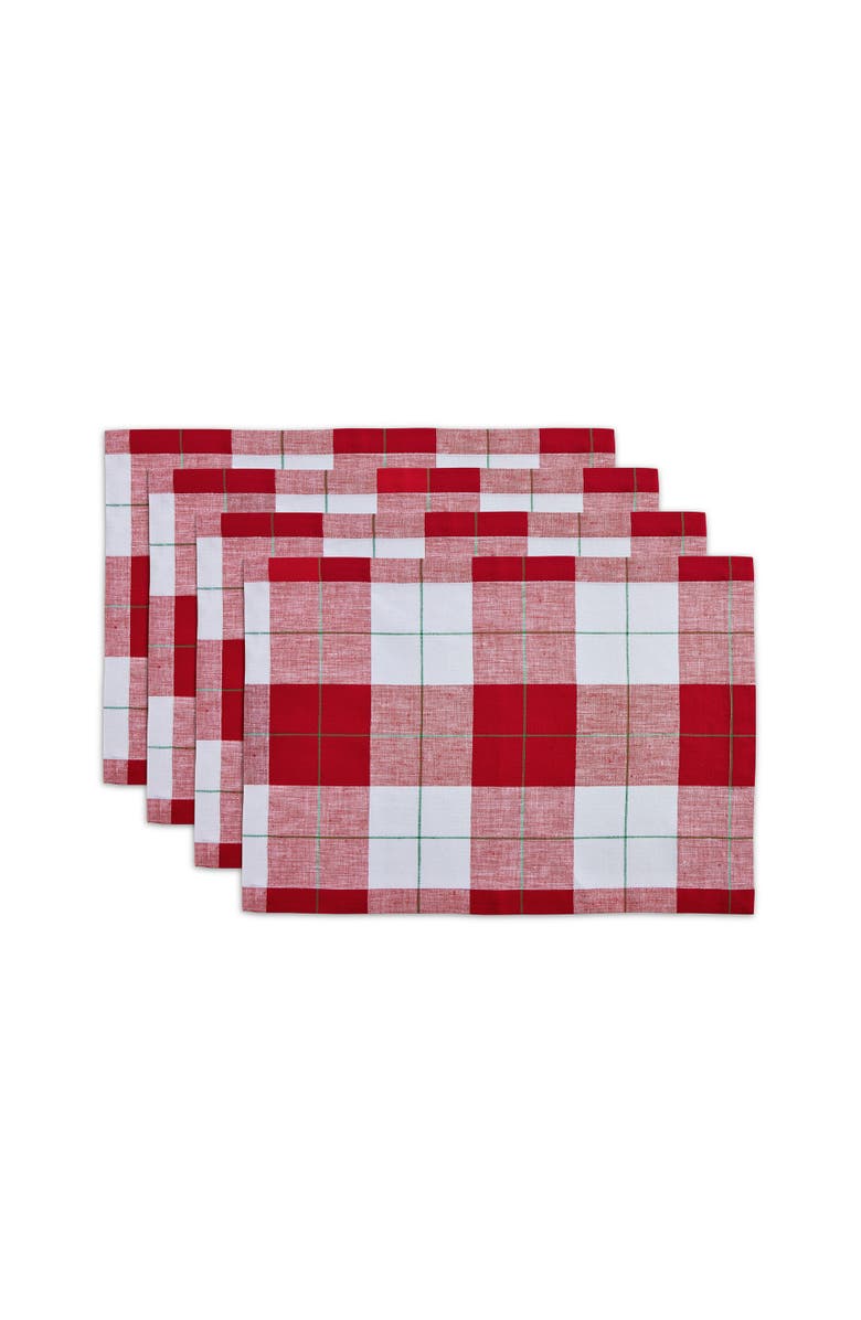 Solino Home Linen Placemats - Very Merry Plaid, 14 x 20, Main, color, Very Merry