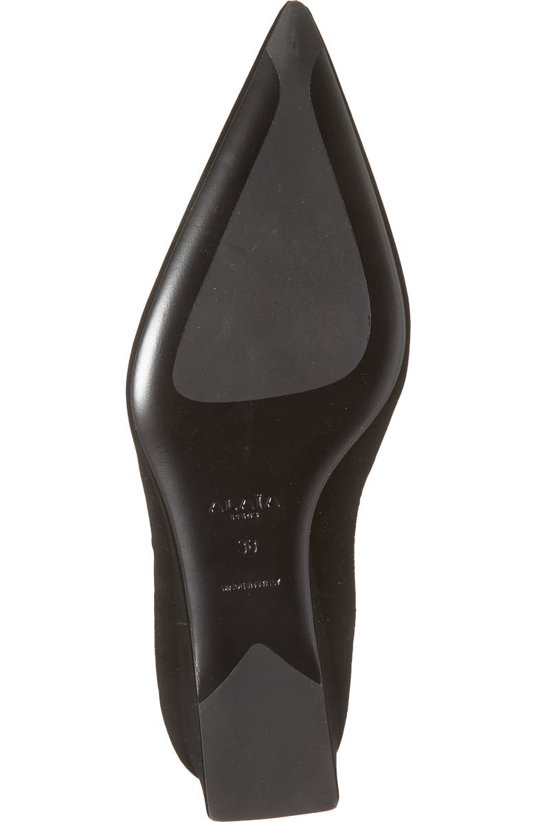 Alaïa Cube Pointed Toe Wedge Mule, Alternate, color, Noir