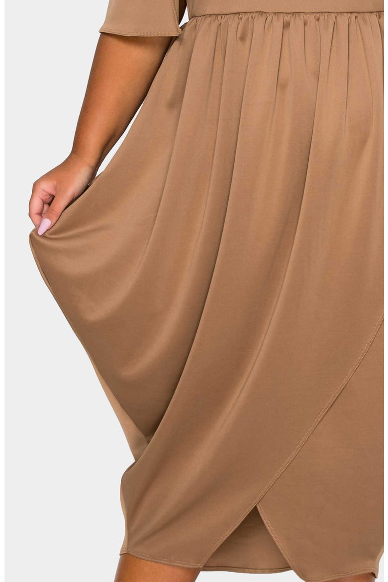 Aesira Tulip Hem Maxi Dress, Alternate, color, MOCHA