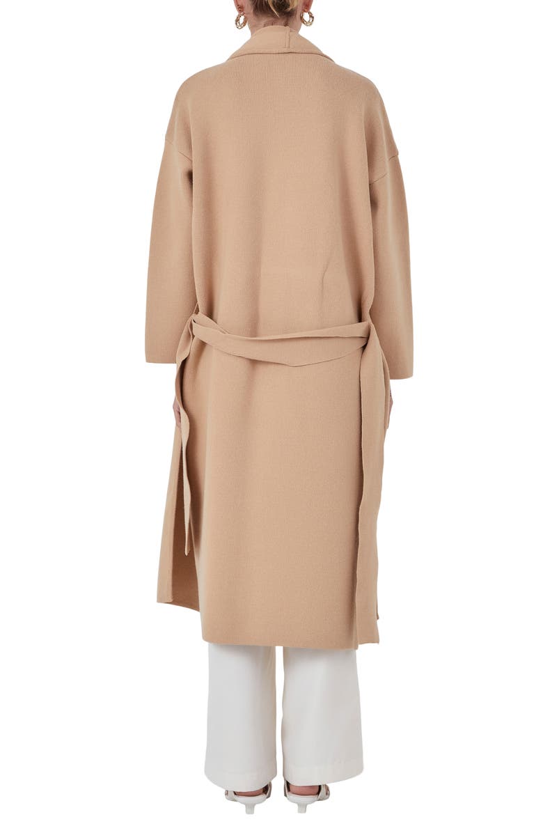 Endless Rose Longline Tie Belt Cardigan, Alternate, color,