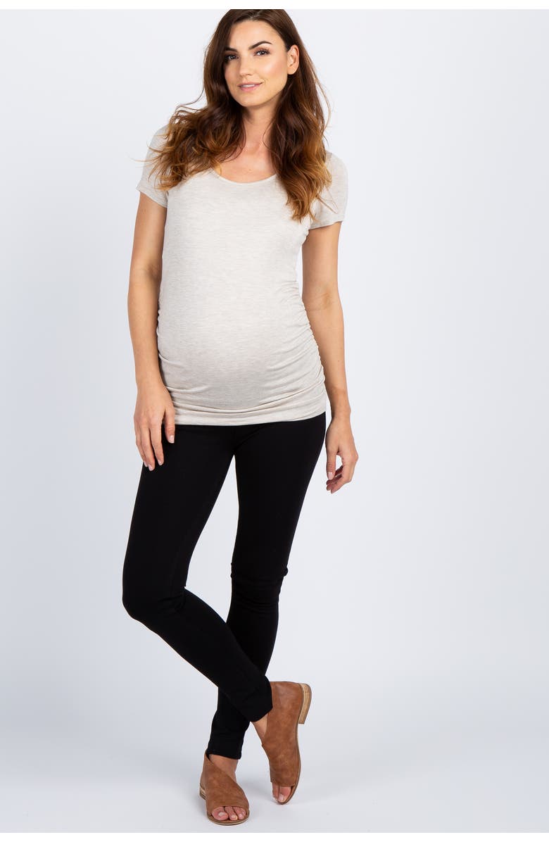 PinkBlush Solid Basic Maternity Jeggings, Main, color, Black
