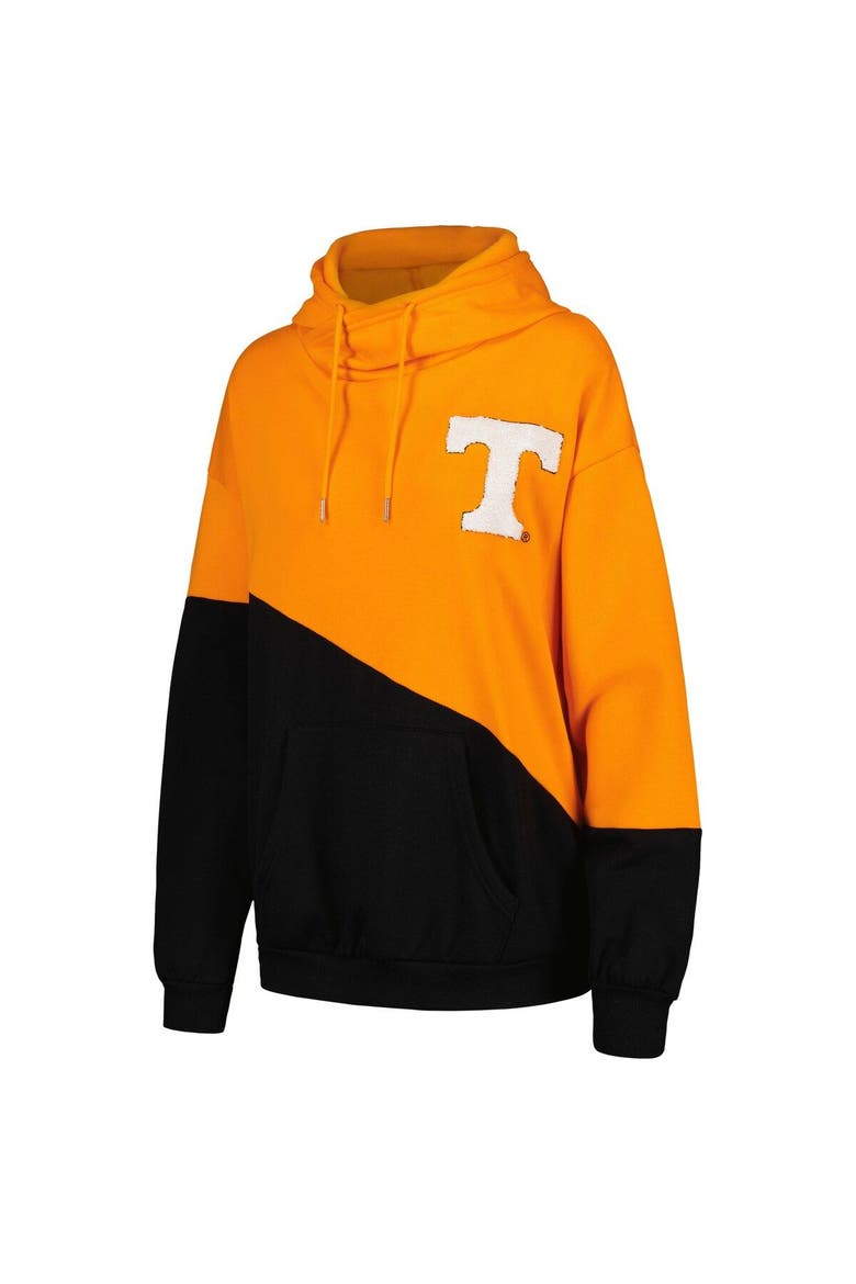 Women's Gameday Couture Tennessee Orange/Black Tennessee Volunteers Matchmaker Diagonal Cowl Pullover Hoodie, Alternate, color, Tennessee Orange