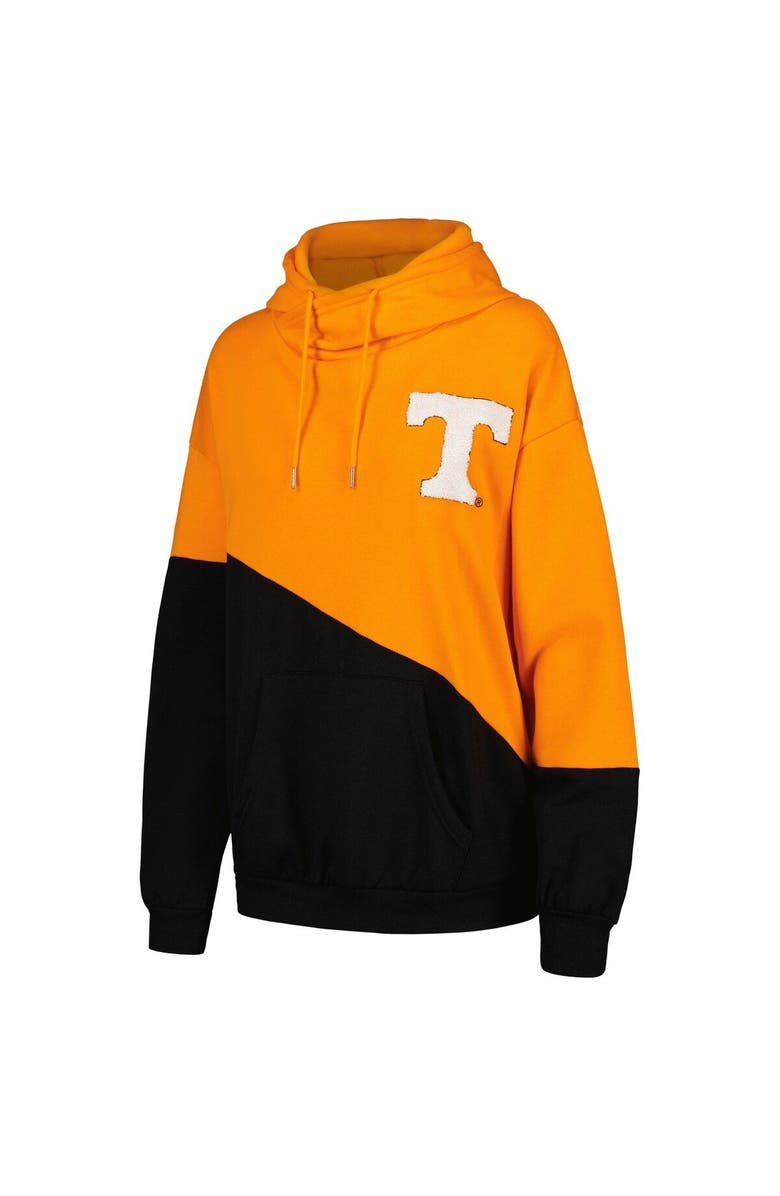 GAMEDAY COUTURE Women's Gameday Couture Tennessee Orange/Black Tennessee Volunteers Matchmaker Diagonal Cowl Pullover Hoodie, Alternate, color, 
