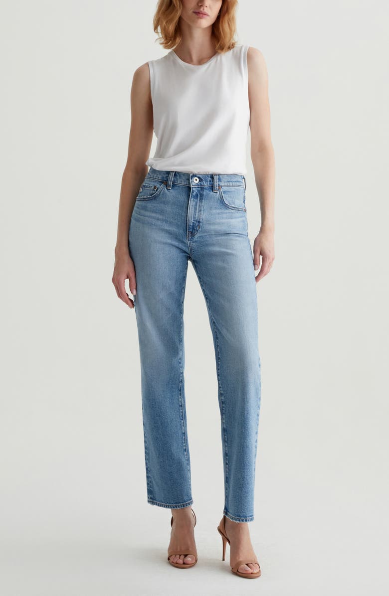 AG Brinley Mid Rise Classic Straight Leg Jeans, Alternate, color, 18 Years Someday