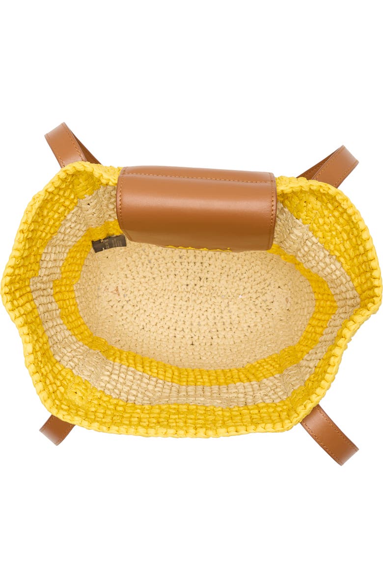 Marni Small Trunkaroo Stripe Woven Tote, Alternate, color, Yellow