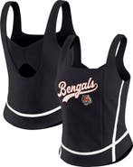 WEAR by Erin Andrews Women's WEAR by Erin Andrews Black Cincinnati Bengals Square Neck Tank Top