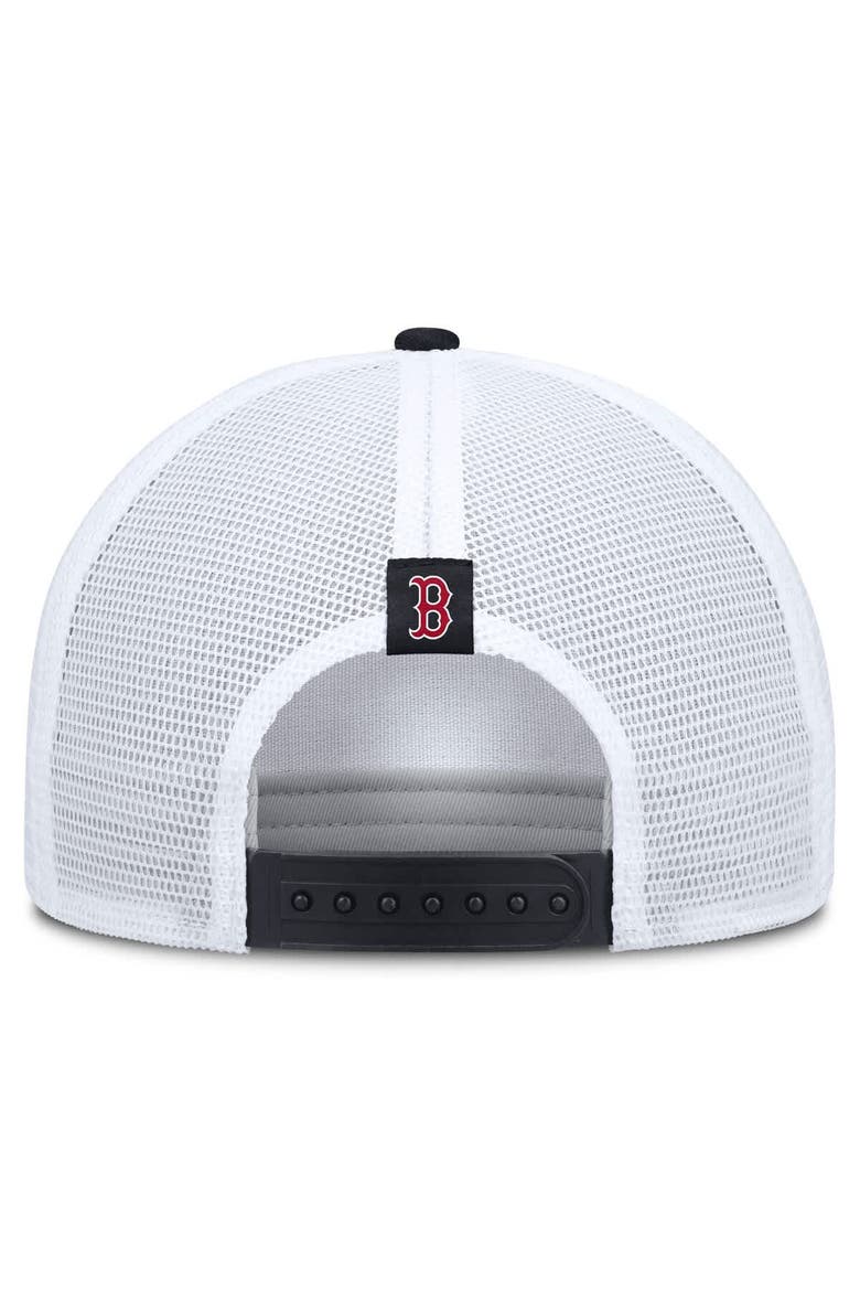 Men's Nike  Khaki/Navy Boston Red Sox Rise A-Frame Trucker Adjustable Hat, Alternate, color, Khaki