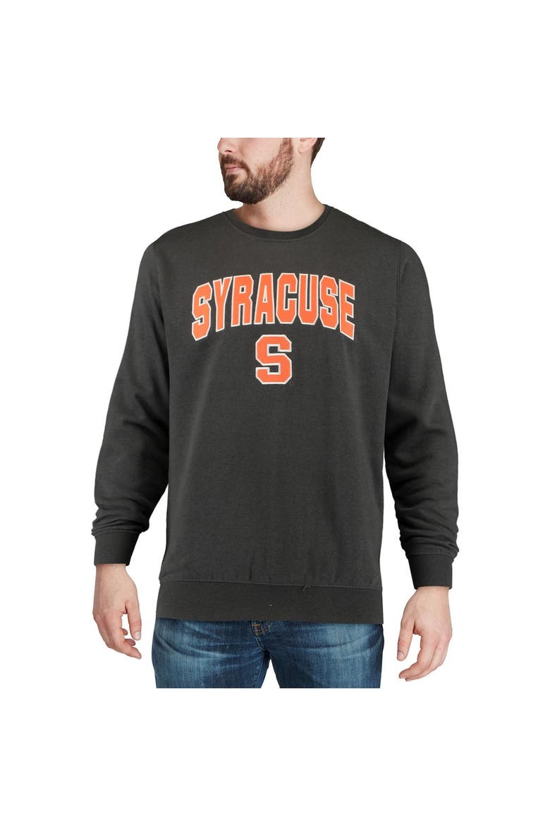 Men's Colosseum Charcoal Syracuse Orange Arch & Logo Crew Neck Sweatshirt, Alternate, color, Charcoal
