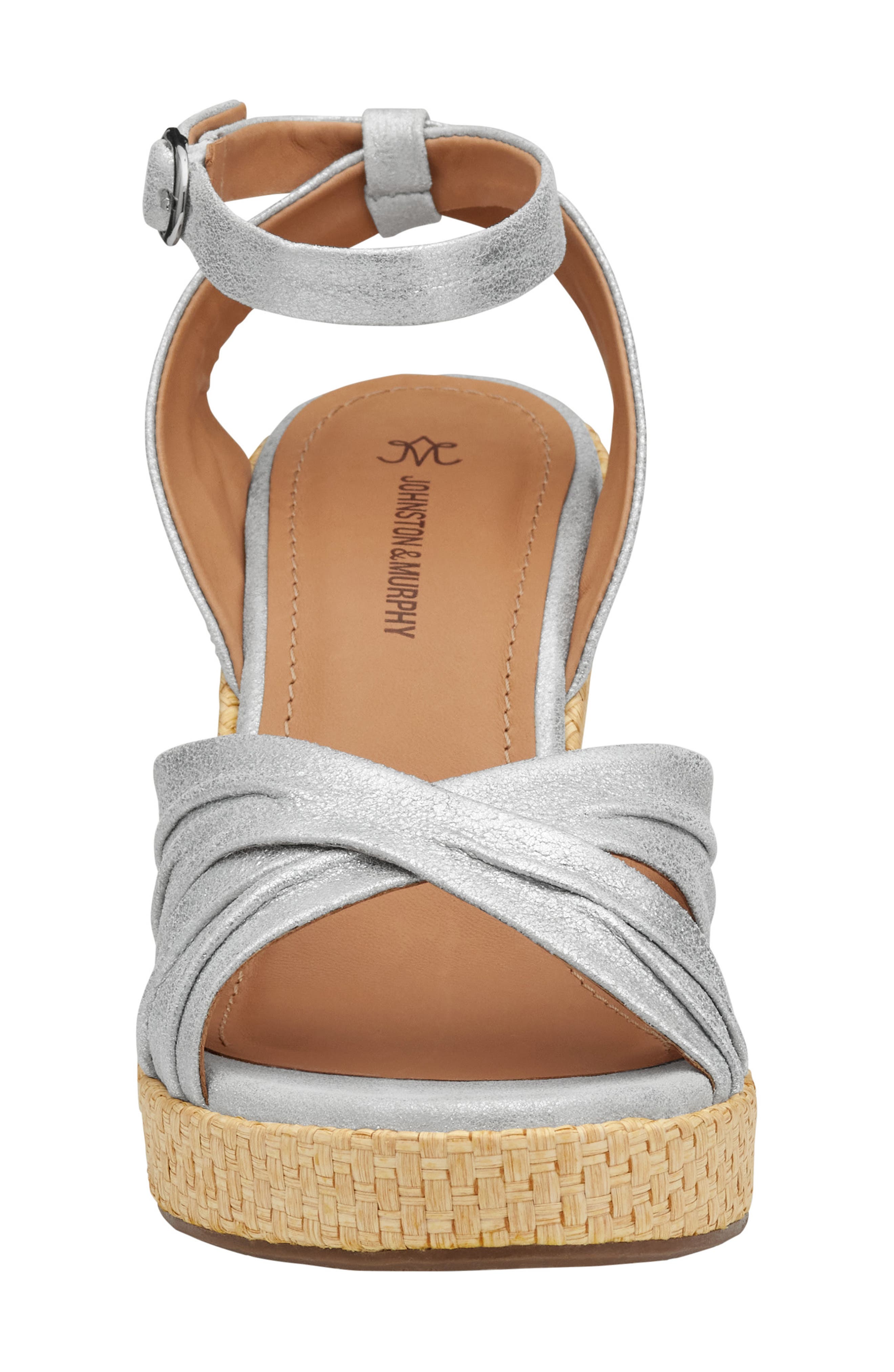 Marcia Platform Wedge Sandal, Alternate, color, SILVER METALLIC KID