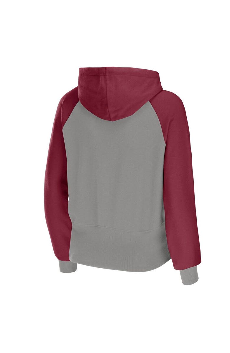 WEAR by Erin Andrews Women's WEAR by Erin Andrews Gray Alabama Crimson Tide Raglan Full-Zip Hoodie, Alternate, color, Gray