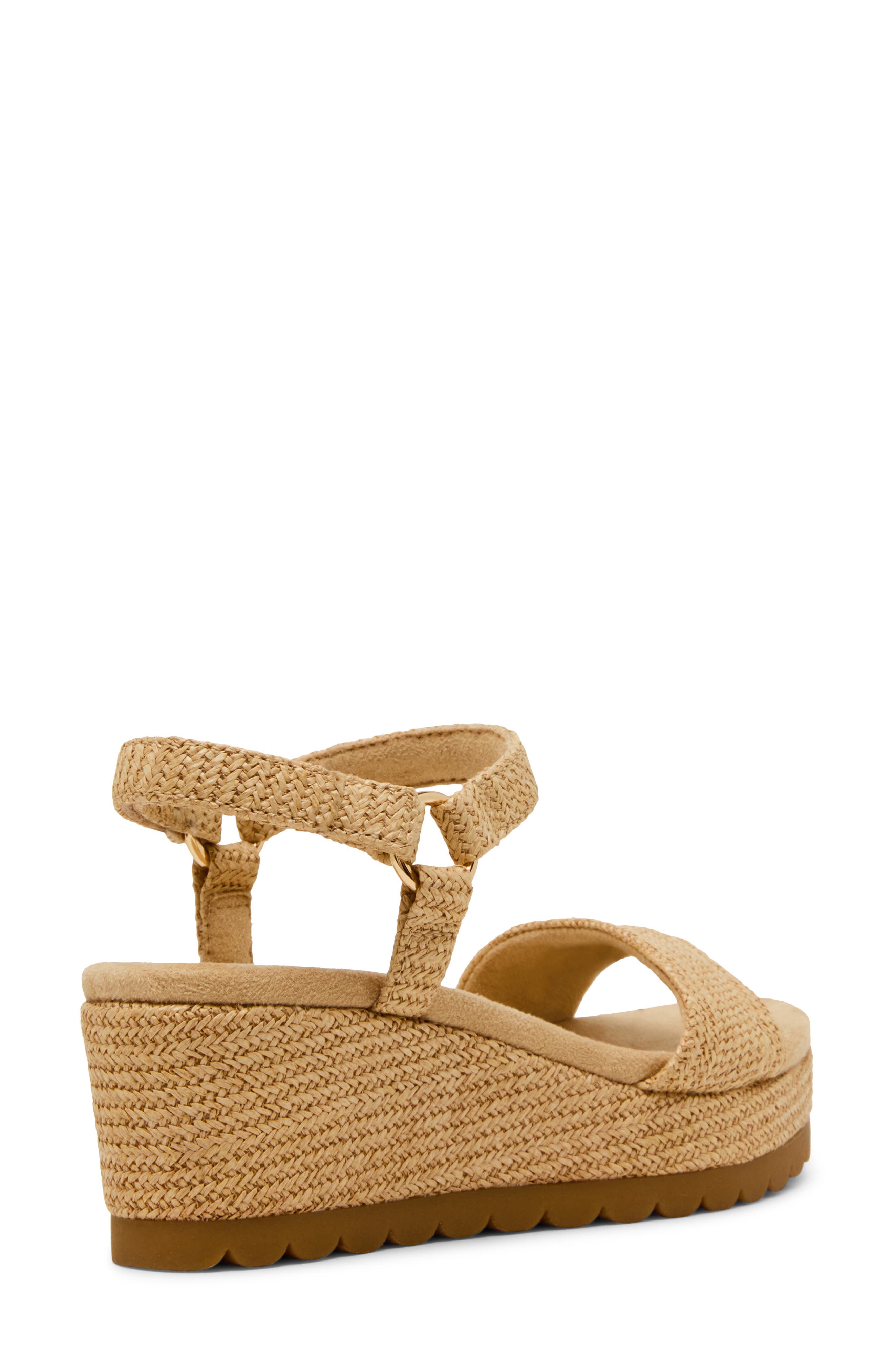 Natasia Platform Wedge Sandal, Alternate, color, RAFFIA