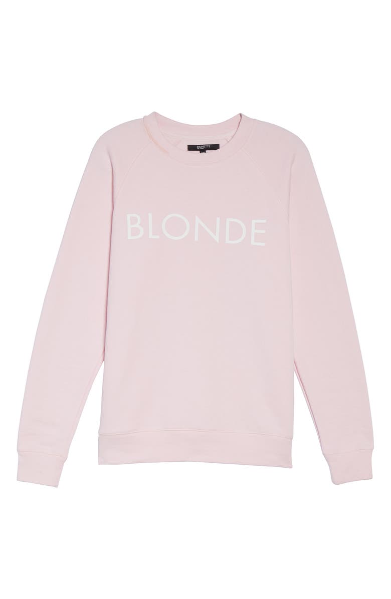 BRUNETTE the Label Blonde Crewneck Sweatshirt, Alternate, color, 