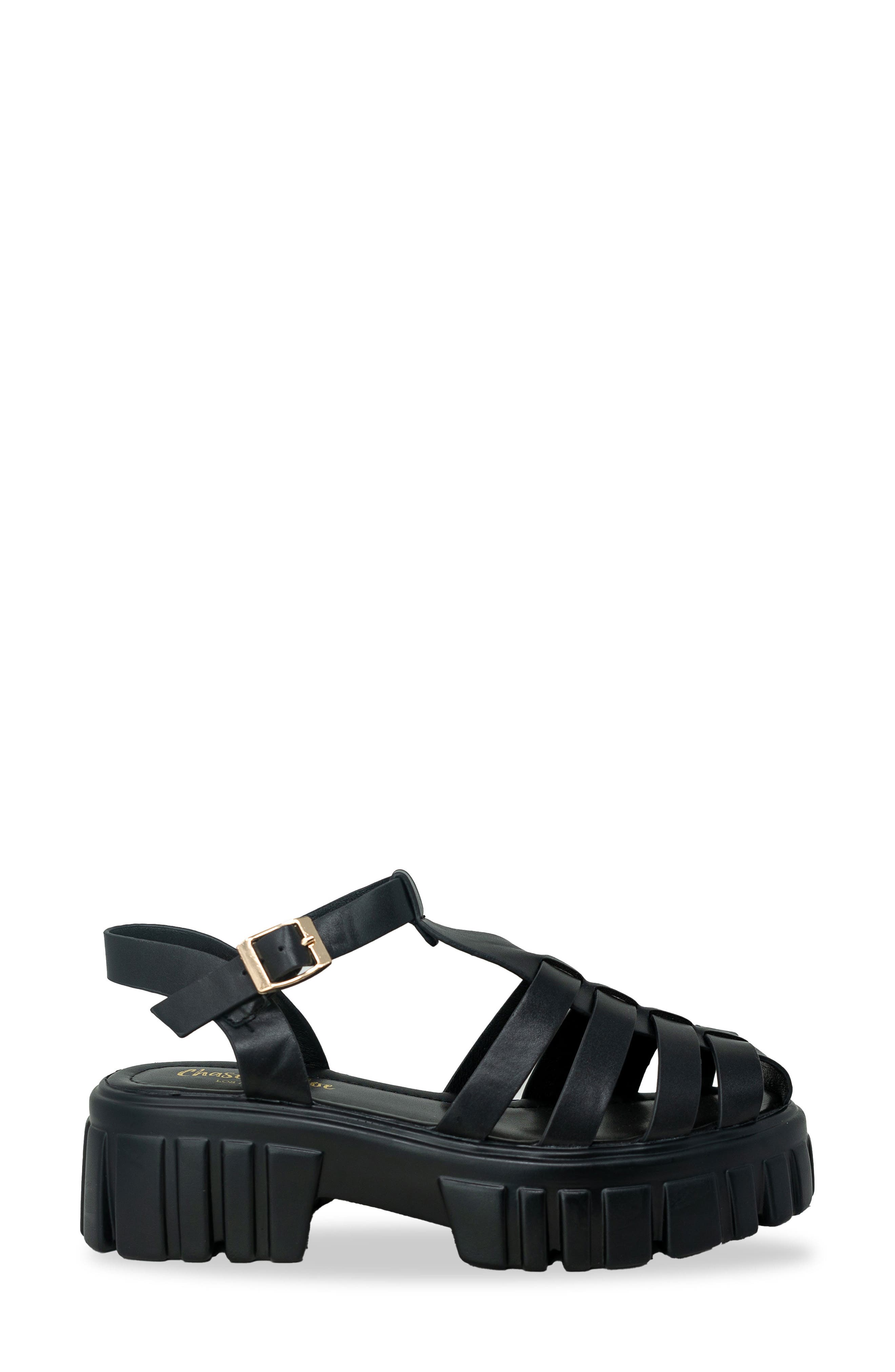 CHASE AND CHLOE Theo Lugged Platform Fisherman Sandal, Alternate, color, 