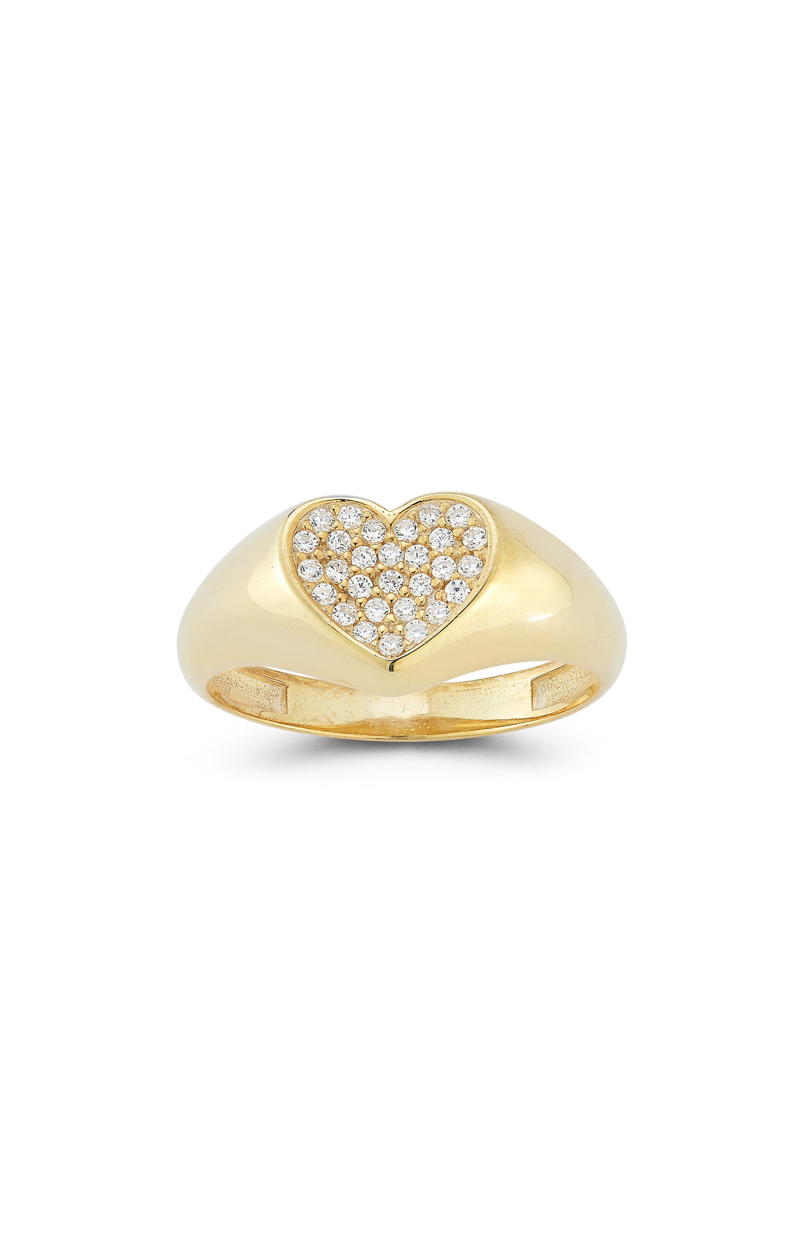 SPHERA MILANO CZ Heart Signet Ring