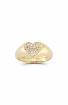 SPHERA MILANO CZ Heart Signet Ring