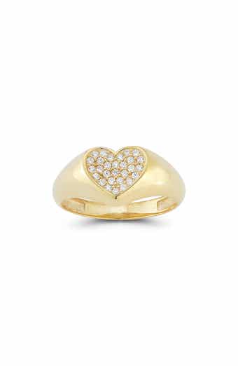 SPHERA MILANO CZ Heart Signet Ring