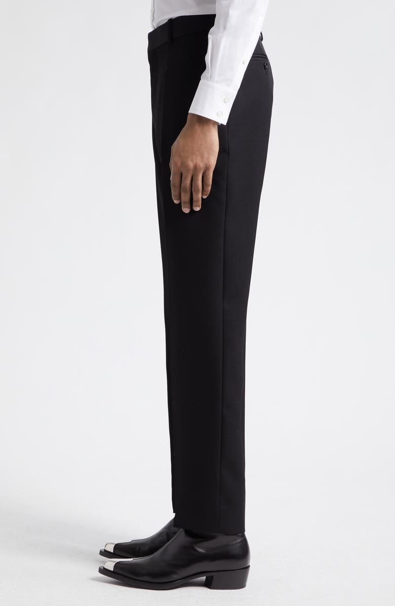 McQueen Wool Cigarette Pants, Alternate, color, Black