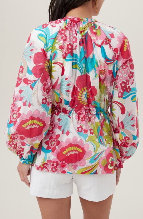 Trina Turk Rue Zip Front Jacket In Pink Multi
