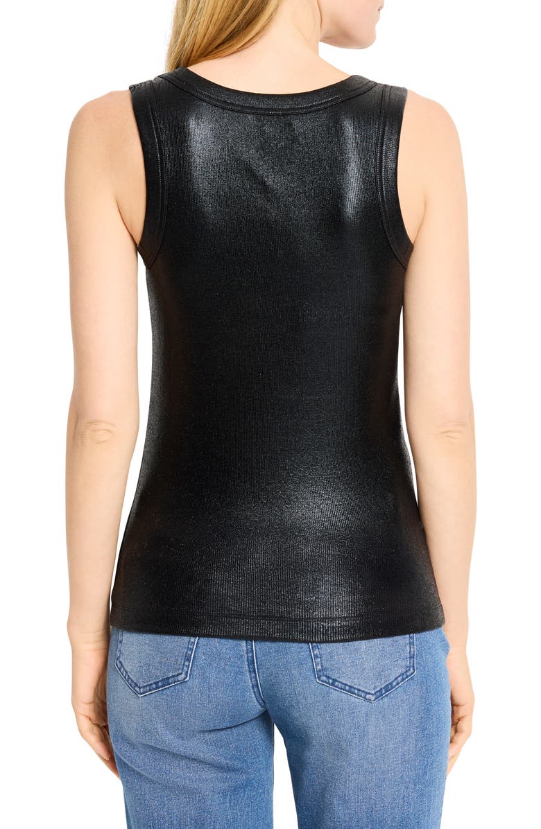 NIC+ZOE Glazed Rib Tank, Alternate, color, Black Onyx