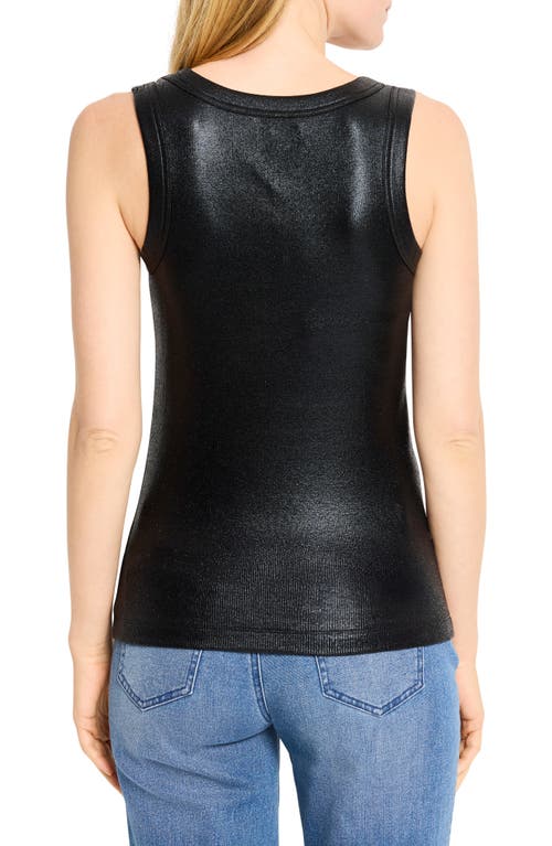 Nic + Zoe Nic+zoe Glazed Rib Tank Top In Black
