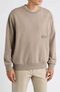 BOSS Cotton Blend Crewneck Sweatshirt