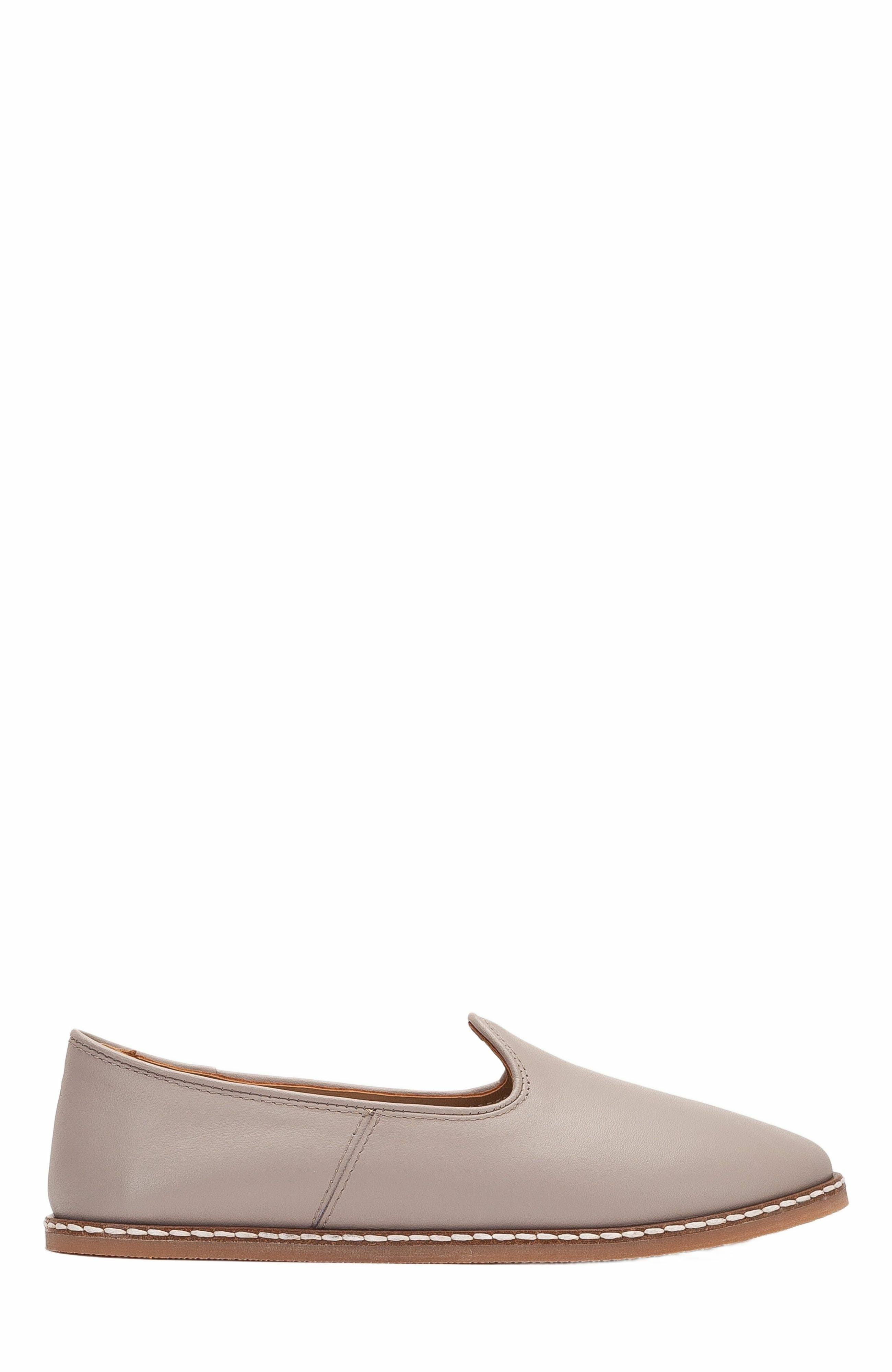 Dalya Leather Slip On Flats, Alternate, color, Dark Beige Leather