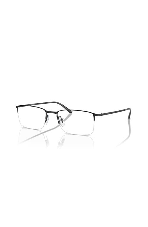Giorgio Armani 54mm Rectangle Optical Glasses In Black
