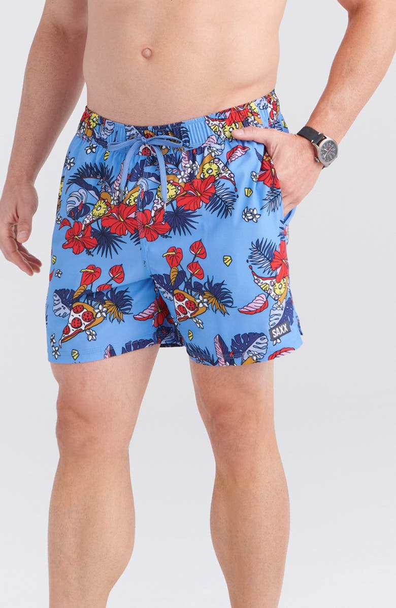 SAXX Floral Print 2N1 Volley Shorts, Main, color,