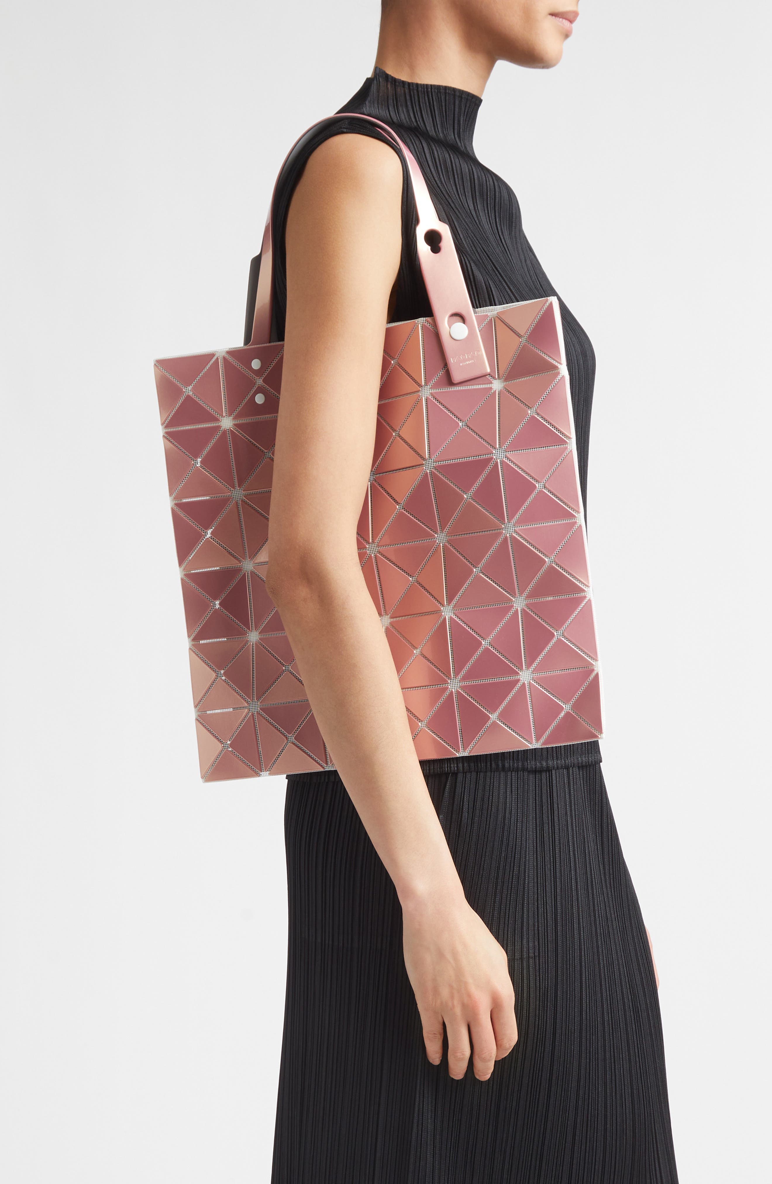 Lucent Metallic Tote, Alternate, color, PINK SALT