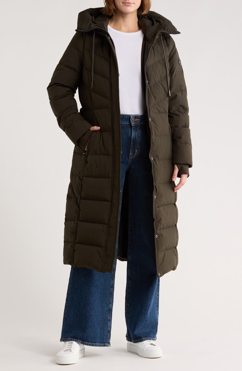 Michael Kors Missy Dogwalker Down Puffer Coat, Alternate, color, Dark Olive